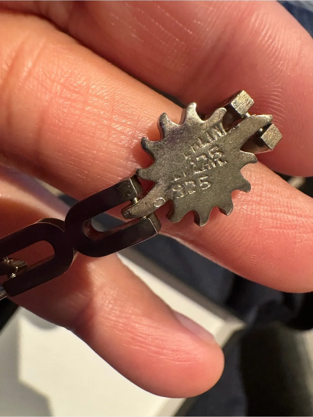 Vintage 925 Sterling Silver Sun Motif Linked Bracelet - - Picture 6 of 14